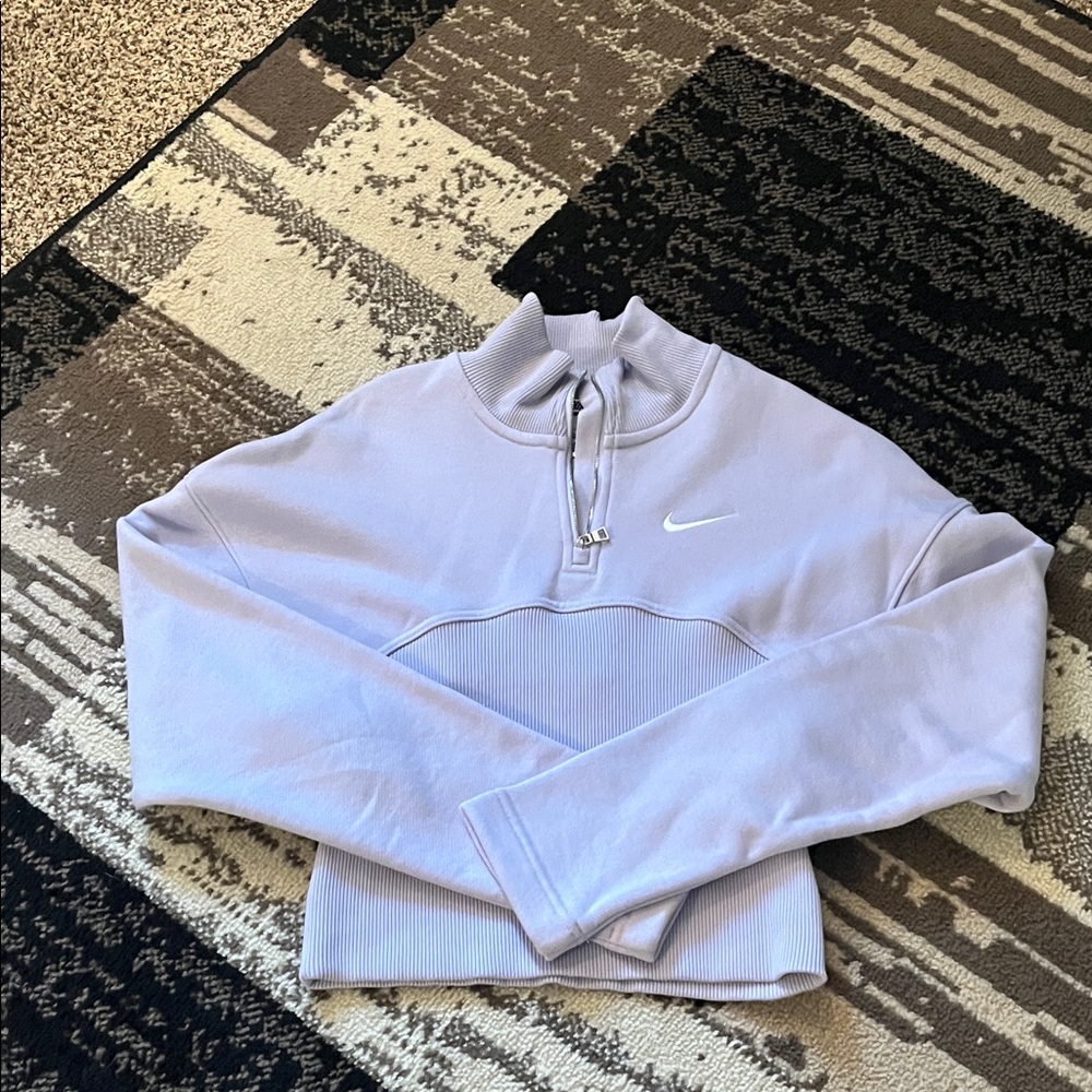 Nike Women's Light Purple Zip-Up Sweater